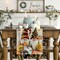 Wood Gnomes Pumpkins Sunflower Leaves Fall Table Runner, Seasonal Autumn Kitchen Dining Table Decoration for Home Party Decor 13x72 Inch